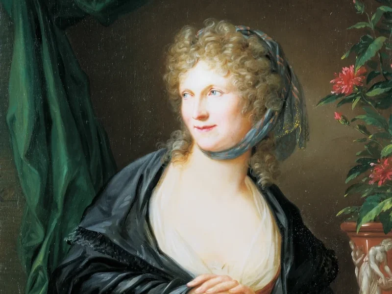 1758-Friedrich Georg Weitsch - Ritratto di una donna sconosciuta